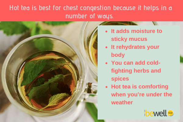 Hot tea is best for chest congestion.