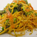 Raw Vegan Asian Red Pepper & Asparagus Spring Pasta