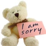 Saying I’m sorry …