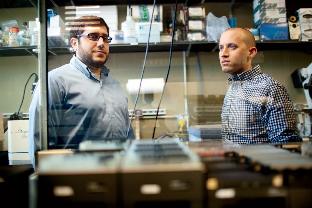 Fixing Pharma Computational biologists Brian Frezza (left) and D.J. Kleinbaum are developing nanotechnology that could cure AIDS.