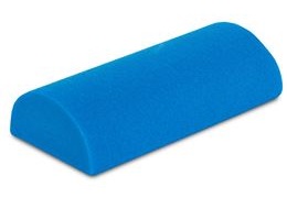 Regularly stretch and strengthen the calves and hamstrings with a half-round roller.