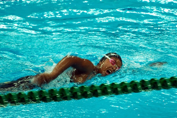 The front crawl stroke is an excellent way to get in your cardio workout.